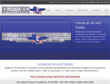 Tablet Screenshot of americantinandsolder.com